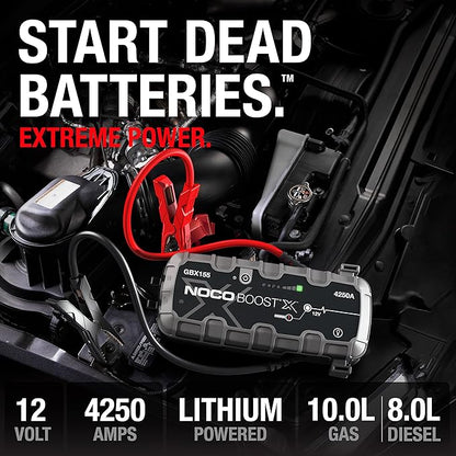 NOCO Boost X GBX155: 4250A UltraSafe Jump Starter – 12V Lithium Battery Booster