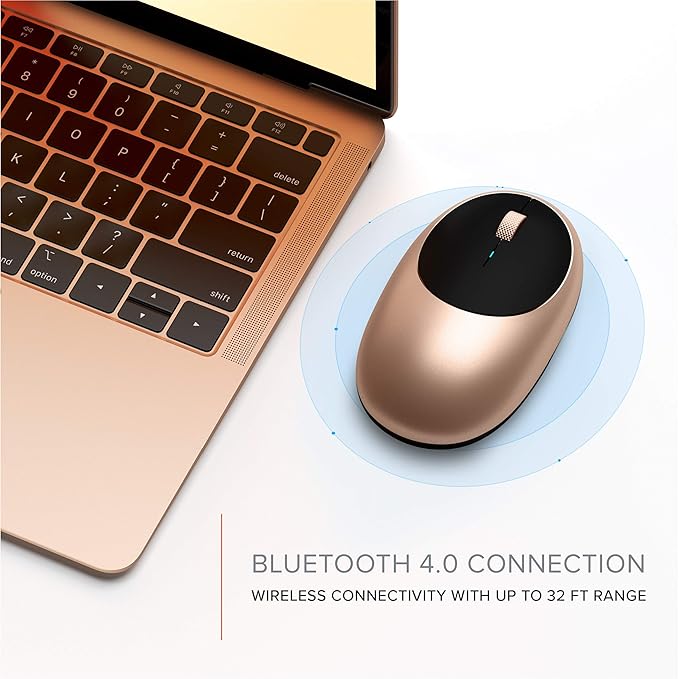 Satechi M1 Wireless Bluetooth Mouse, USB-C Rechargeable, Compact & Portable