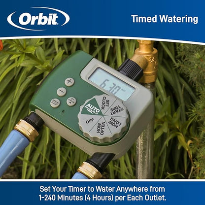 Orbit 58910 2-Outlet Programmable Digital Hose Watering Timer