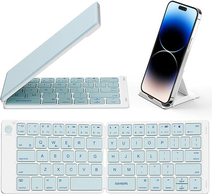 Samsers Bluetooth Foldable Keyboard, Wireless Portable Folding Keyboard
