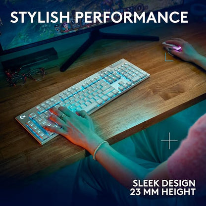 Logitech G915 X Lightspeed Wireless Mechanical Gaming Keyboard, Double-Shot PBT