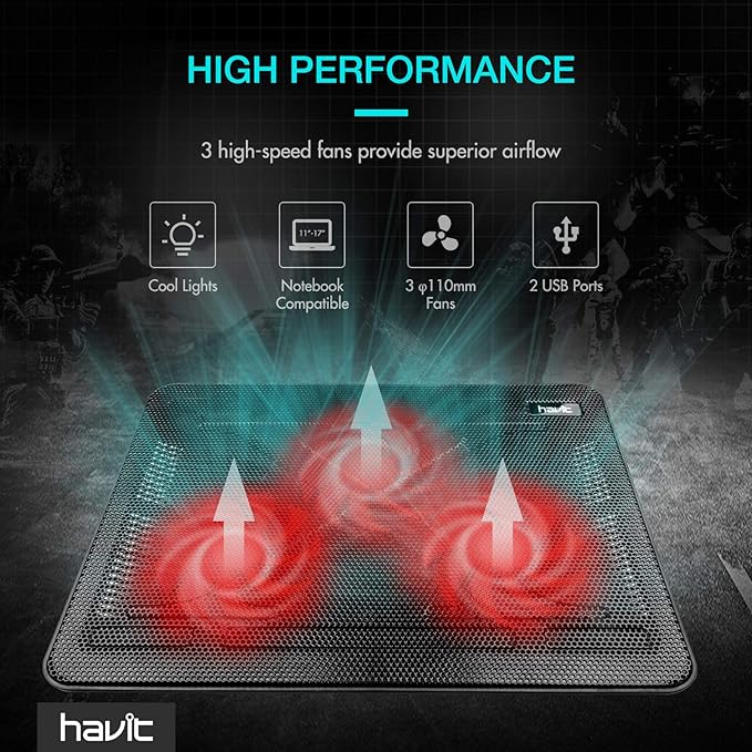 Havit HV-F2056 15.6-17 Inch Laptop Cooler Cooling Pad