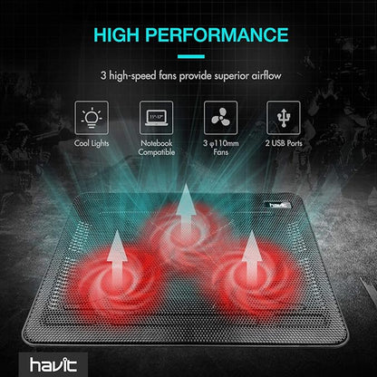 Havit HV-F2056 15.6-17 Inch Laptop Cooler Cooling Pad