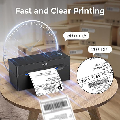 Nelko Bluetooth Thermal Shipping Label Printer, Wireless 4x6 Shipping Label