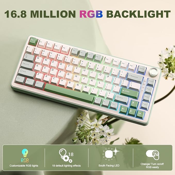 YUNZII B75 PRO Wireless Mechanical Keyboard, 75% Layout