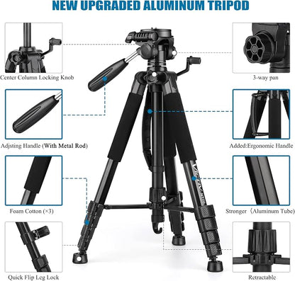 VICTIV 74” Camera Tripod, Tripod