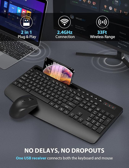 Wireless Keyboard and Mouse Combo