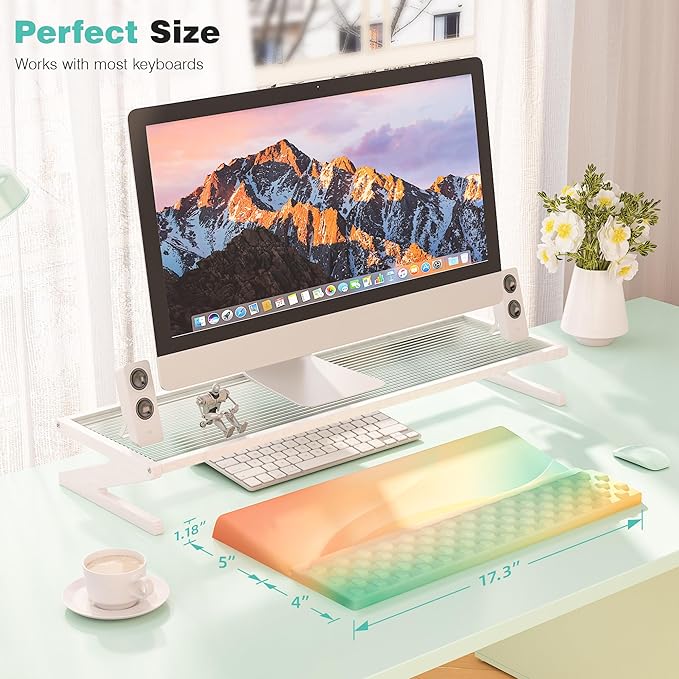 Ospelelf Ergonomic Keyboard Wrist Rest Pad Comfortable Keyboard Stand Riser