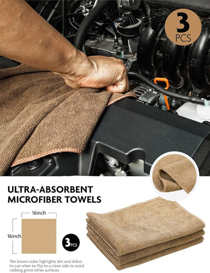 Fantasticlean 9PCS Car Interior Detailing Set, Microfiber Cloth & Applicator