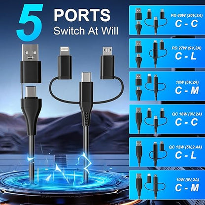 Coiled Multi Charging Cable