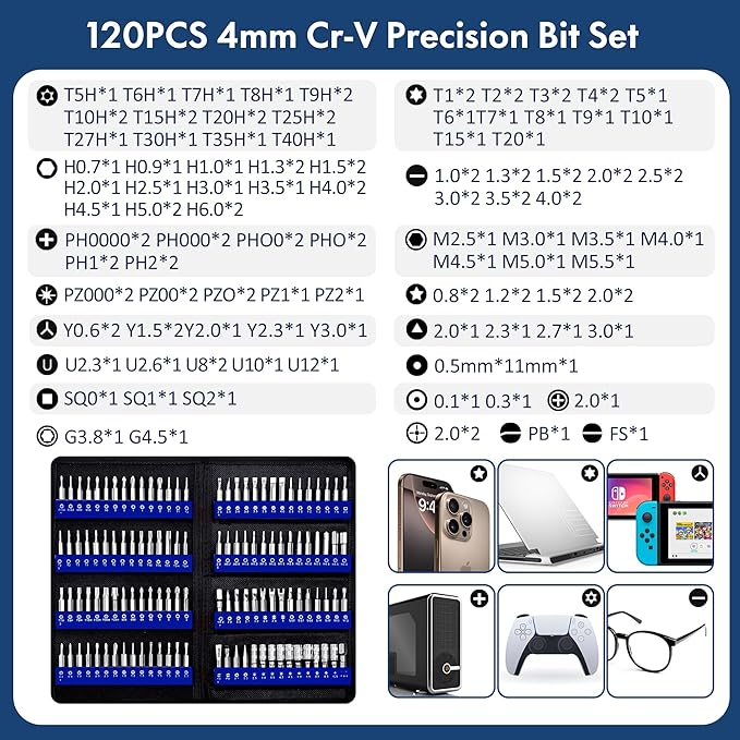 XOOL 200 in 1 Precision Screwdriver Kit, Electronics Repair Tool Magnetic