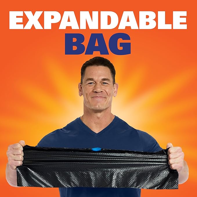 Hefty Ultra Strong Trash Bags, Break Resistant Drawstring Enclosure, Continuous