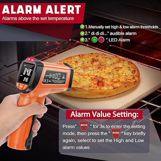 Infrared Thermometer Gun, Non-Contact Digital Laser Temperature Gun, -58°F to