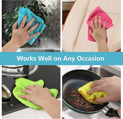 HOMEXCEL Microfiber Cleaning Cloth, 24 Pack Cleaning Rags, Cleaning Towels