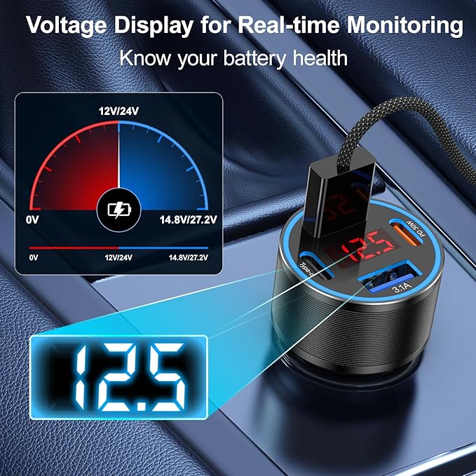 USB C Car Charger, Galaxy S25