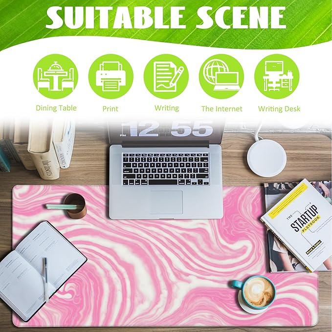 Desk Pad, Flow Liquid Waves Large Gaming Mouse Pad