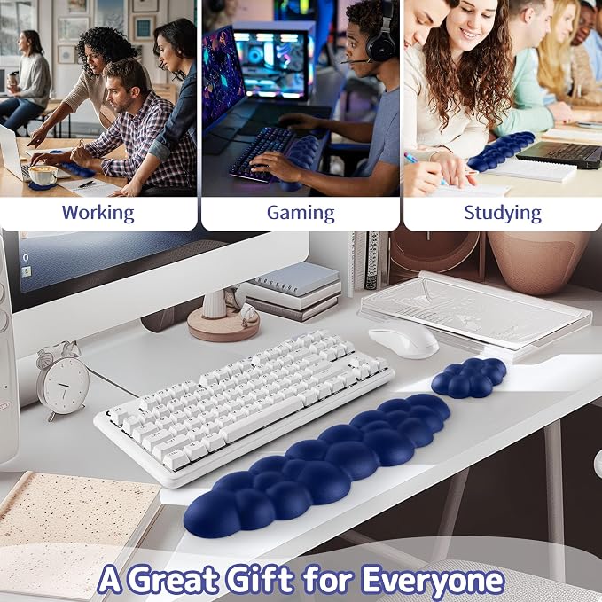 Cloud Wrist Rest Keyboard, Cloud Keyboard Wrist Pad Set