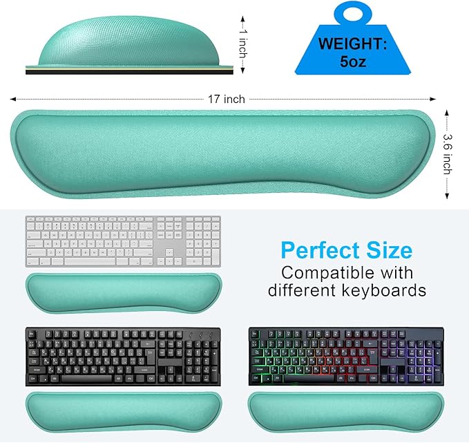 Dapesuom Enlarge Keyboard Wrist Rest Pad, Cute Memory Foam Wrist Rest