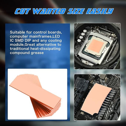 30 Pieces 2.6 x 0.8 Inch Silicone Thermal Pad Reusable Thermal Conductive