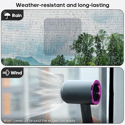 28 Sheets Window Screen Patches Repair Kit, Strong Adhesive Fiberglass Quick