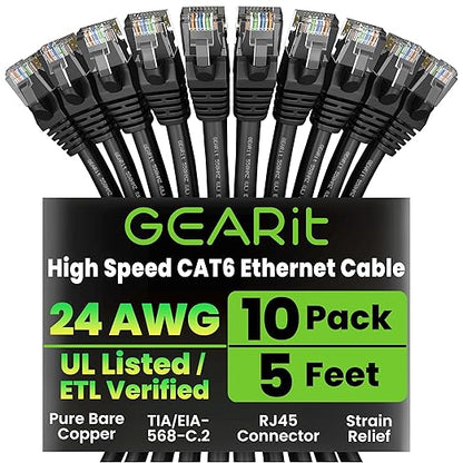GearIT Cat 6 Ethernet Cable Pack