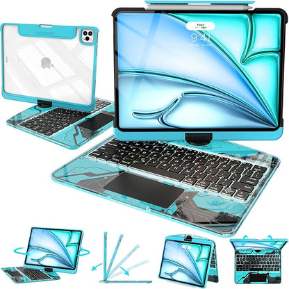 Intermerge Clear Keyboard Case for iPad Air 11", Air 5th/4th, Pro 11" 2022-2018