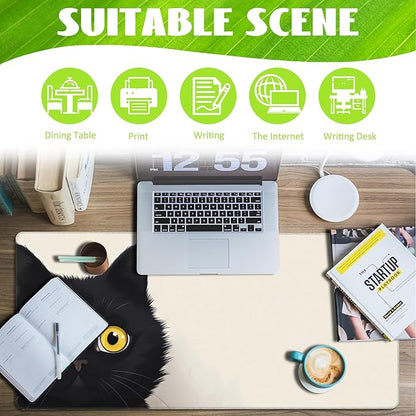 Desk Pad, Cute Cat Large Gaming Mouse Pad