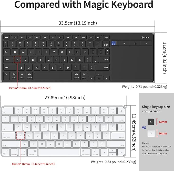 CZUR Rechargeable Bluetooth Keyboard