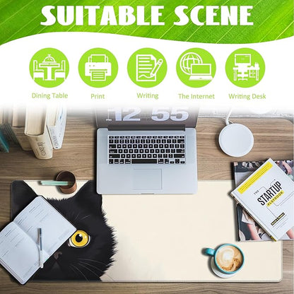 Desk Pad, Cute Cat Large Gaming Mouse Pad