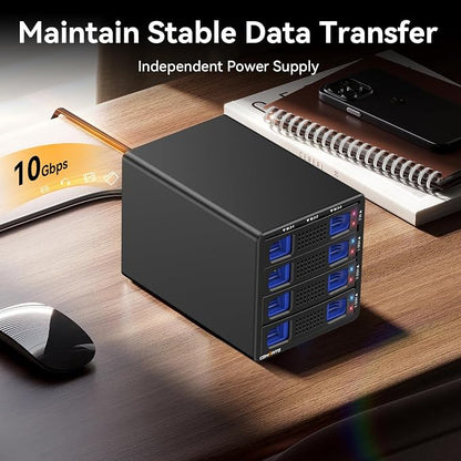 Hybrid 3*2.5/3.5" SATA HDD/SSD+3* M / B+M Key M.2 NVMe Enclosure