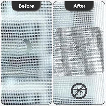 28 Sheets Window Screen Patches Repair Kit, Strong Adhesive Fiberglass Quick
