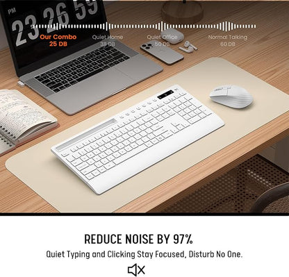White Wireless Keyboard and Mouse Combo