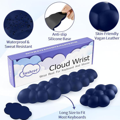 Cloud Wrist Rest Keyboard, Cloud Keyboard Wrist Pad Set