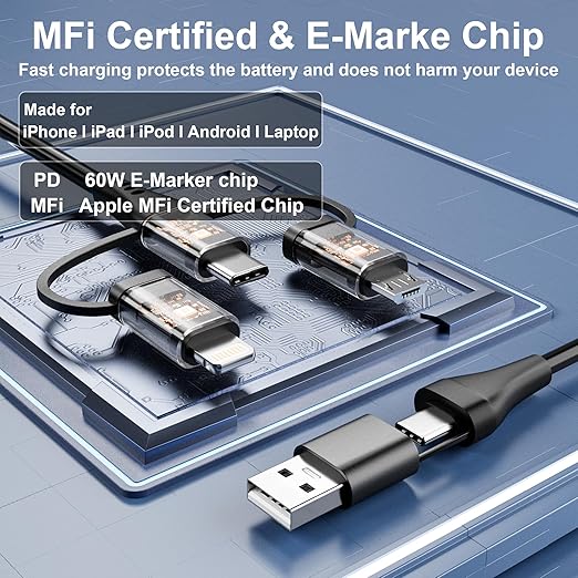 Coiled Multi Charging Cable