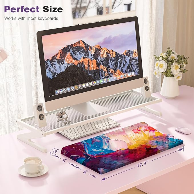 Ospelelf Keyboard Wrist Rest Comfortable Ergonomic Keyboard Stand Riser Holder