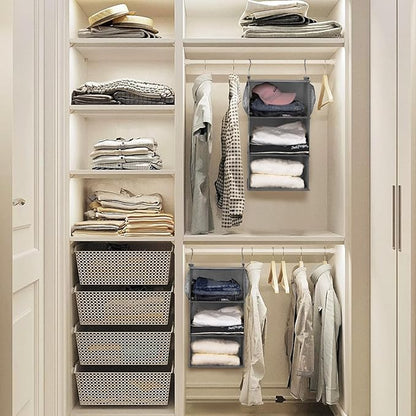 MAX Houser 3 Tier Shelf Hanging Closet Organizer, Space Saver, Closet Hanging