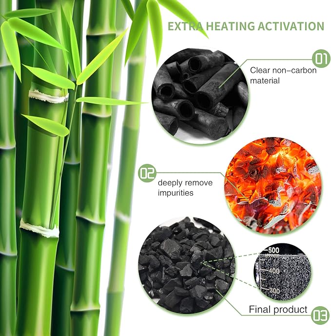 12 Pack Bamboo Air Purifying Bag, Activated Charcoal Bags Odor Absorber