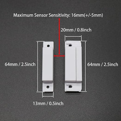 Magnetic Reed Switch NC Surface Mount Wired Door Window Contact Sensor