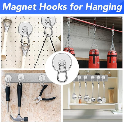 LOVIMAG Magnetic Hooks Heavy Duty, 200LBS+ Super Strong Magnetic Hooks Cruise
