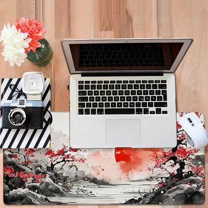 Large Mouse Pad Ink Painting Gaming Desk Pad Computer Keyboard Non-Slip