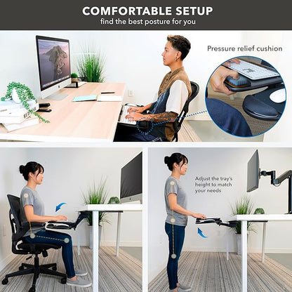 Mount-It! Full Motion Under Desk Keyboard Tray