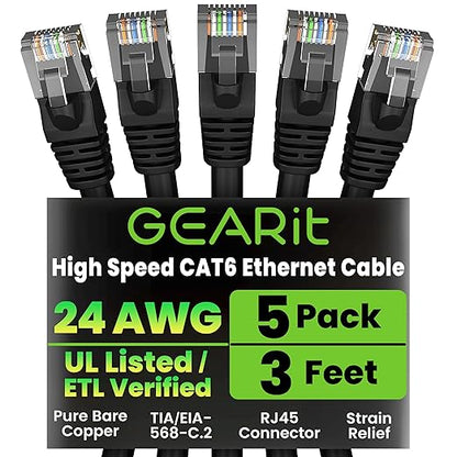 GEARit Cat 6 Ethernet Cable Pack