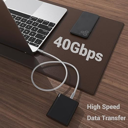 2FT USB 4 Cable, 240W Short C Cable Fast Charging, 40Gbps High Speed Data