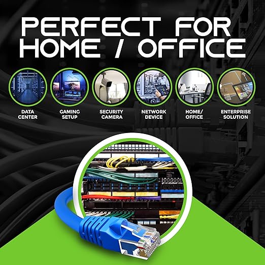 GearIT 24-Pack, Cat5e Ethernet Patch Cable 6 Feet