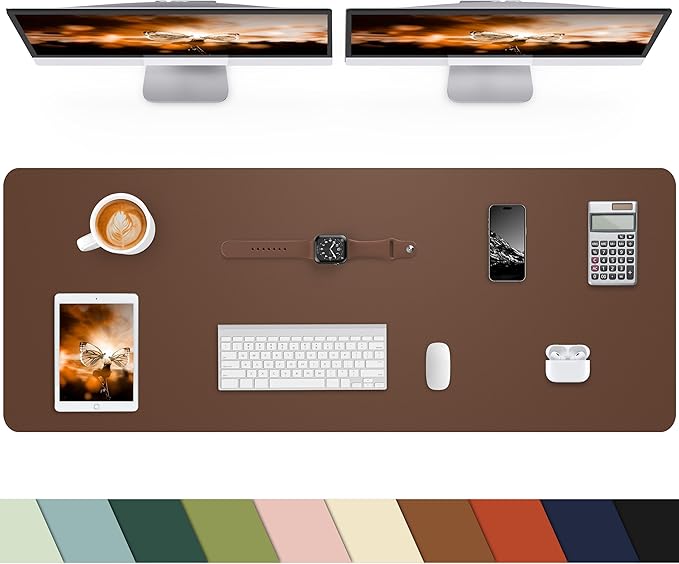 Desk mat Large, Leather Desk Pad Protector, Office Desk Mat, Mouse Pad