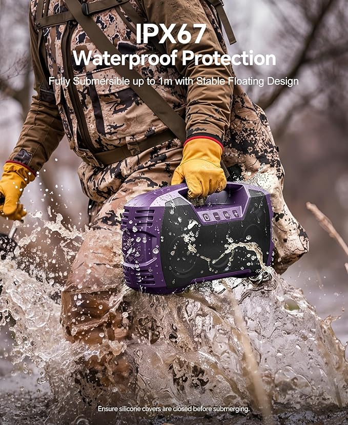 IPX7 Waterproof Outdoor Bluetooth Speaker, 32H Playtime, Floating Design