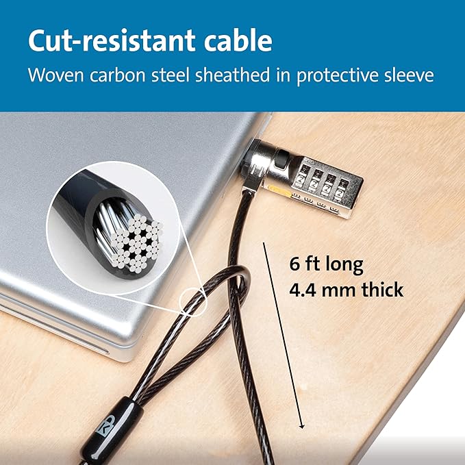 Kensington Combination Cable T-Bar Standard Lock Slot
