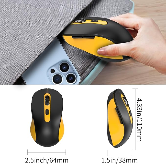 Wireless Mouse for Laptop, Chromebook, Silent Wireless Mouse