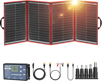 DOKIO 200W Portable Foldable Solar Panel Kit,