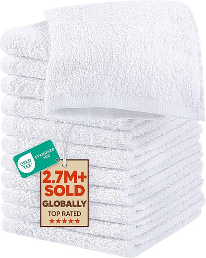 Utopia Towels 12 Pack Cotton Washcloths Set, 100% Ring Spun Cotton, Premium